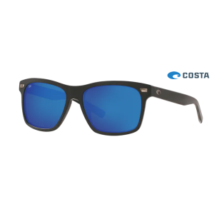 Costa Aransas Matte Black frame Blue lens