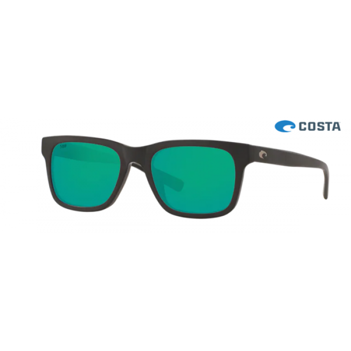 Costa Tybee Matte Black frame Green lens
