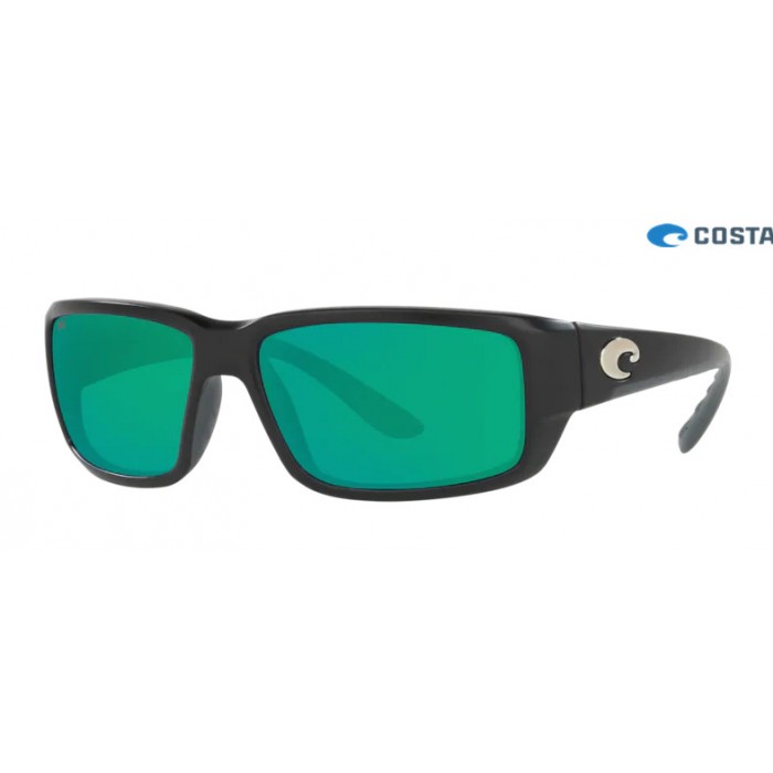 Costa Fantail Matte Black frame Green lens