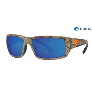Costa Fantail Realtree Xtra Camo Orange Logo frame Blue lens