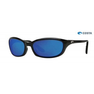 Costa Harpoon Shiny Black frame Blue lens