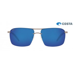 Costa Skimmer Matte Silver frame Blue lens