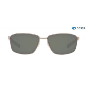 Costa Ponce Brushed Silver frame Gray lens