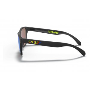 Oakley Frogskins Xs Youth Fit Valentino Rossi Signature Series Polished Black Frame Prizm Sapphire Lens