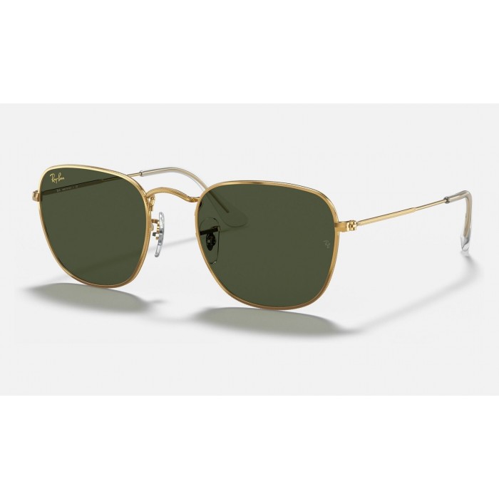 Ray Ban Round Frank Legend RB3857 Classic G-15 And Gold Frame Green Classic G-15 Lens