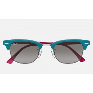 Ray Ban Clubmaster RB4354 Gradient And Light Blue Frame Grey Gradient Lens