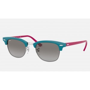 Ray Ban Clubmaster RB4354 Gradient And Light Blue Frame Grey Gradient Lens