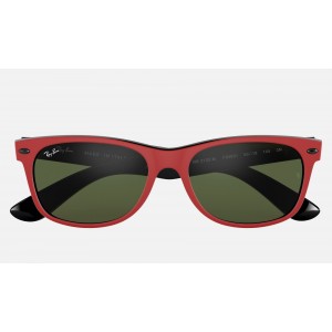 Ray Ban New Wayfarer RB2132M Scuderia Ferrari Collection Classic G-15 And Red Frame Green Classic G-15 Lens