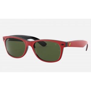 Ray Ban New Wayfarer RB2132M Scuderia Ferrari Collection Classic G-15 And Red Frame Green Classic G-15 Lens
