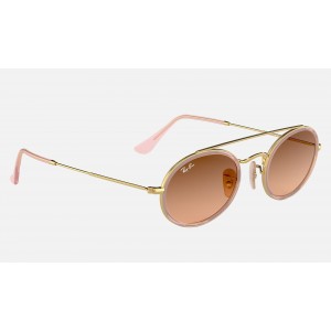 Ray Ban Oval Double Bridge RB3847 Pink Gradient Gold