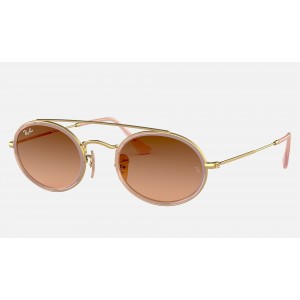 Ray Ban Oval Double Bridge RB3847 Pink Gradient Gold