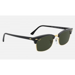 Ray Ban Clubmaster Square Legend RB3916 Classic G-15 And Shiny Black Frame Green Classic G-15 Lens