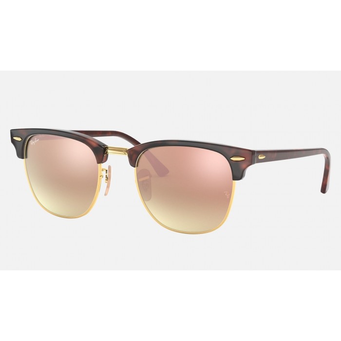 Ray Ban Clubmaster Flash Lenses Gradient RB3016 Gradient Flash And Tortoise Frame Copper Gradient Flash Lens