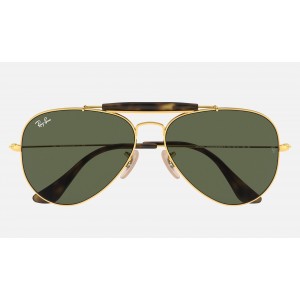 Ray Ban Outdoorsman Havana Collection RB3029 Green Classic G-15 Gold