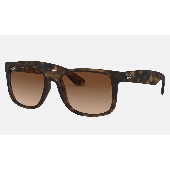 Ray Ban Justin Classic Low Bridge Fit RB4165 Gradient And Tortoise Frame Brown Gradient Lens