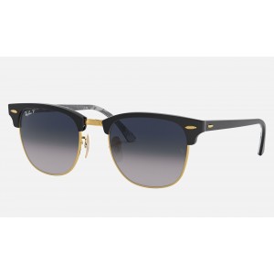 Ray Ban Clubmaster Collection RB3016 Polarized Gradient And Black Frame Blue-Grey Gradient Lens