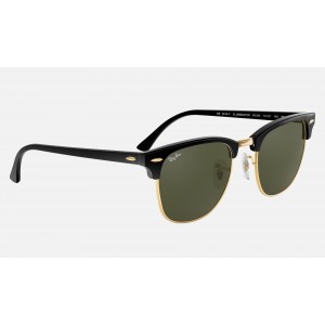 Ray Ban Clubmaster Classic Low Bridge Fit RB3016 Classic G-15 And Black Frame Green Classic G-15 Lens