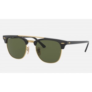 Ray Ban Clubmaster Double Bridge RB3816 Polarized Classic G-15 And Black Frame Green Classic G-15 Lens