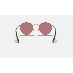 Ray Ban Round Metal Collection RB3447 Violet Classic Bronze-Copper