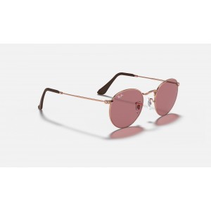 Ray Ban Round Metal Collection RB3447 Violet Classic Bronze-Copper