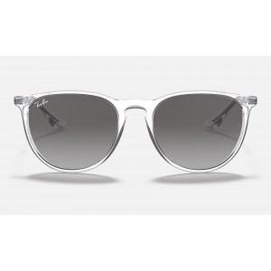 Ray Ban Erika Color Mix RB4171 Gradient And Shiny Transparent Frame Grey Gradient Lens