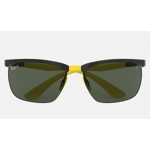 Ray Ban Scuderia Ferrari Collection RB8324 Green Classic G-15 Black With Yellow