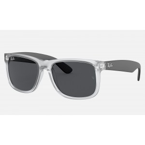 Ray Ban Justin Color Mix Low Bridge Fit RB4165 Classic And Transparent Frame Grey Classic Lens