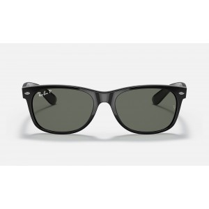Ray Ban New Wayfarer Classic Low Bridge Fit RB2132 Polarized Classic G-15 And Black Frame Green Classic G-15 Lens