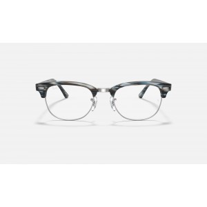Ray Ban Clubmaster Optics RB5154 Demo Lens And Blue Frame Clear Lens