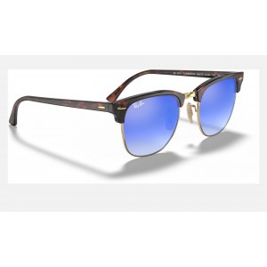 Ray Ban Clubmaster Flash Lenses Gradient RB3016 Gradient Flash And Tortoise Frame Blue Gradient Flash Lens
