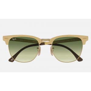 Ray Ban Clubmaster Metal Collection RB3716 Gradient And Gold Frame Green Gradient Lens