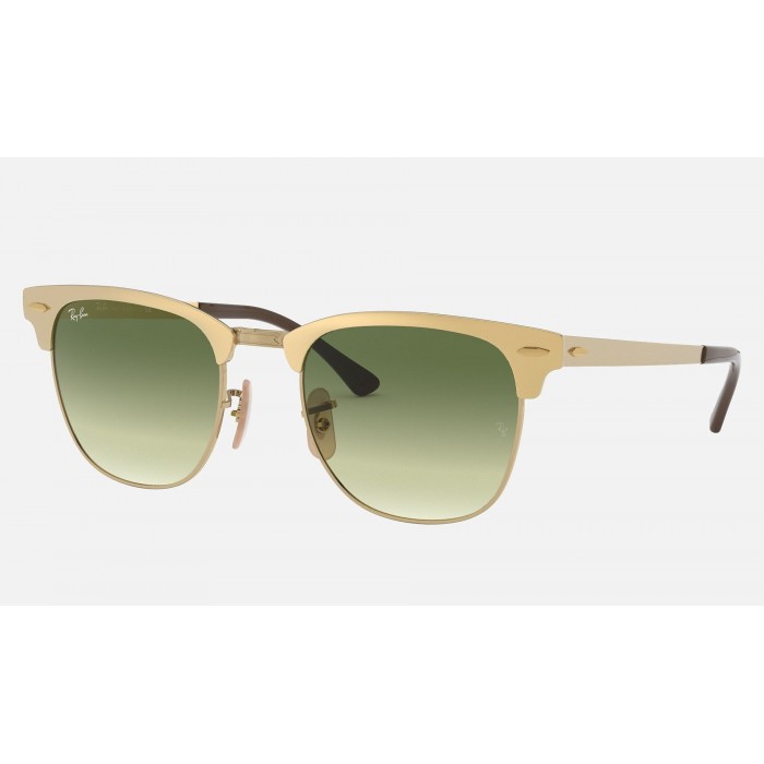 Ray Ban Clubmaster Metal Collection RB3716 Green Gradient Gold