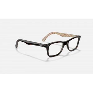 Ray Ban The Timeless RB5228 Demo Lens And Tortoise Pattern Frame Clear Lens