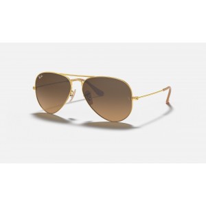 Ray Ban Aviator Gradient RB3025 Brown Polarized Gradient Gold With Black