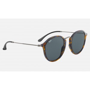 Ray Ban Round Fleck RB2447 Classic And Tortoise Frame Blue-Gray Classic Lens