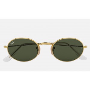 Ray Ban Round Oval RB3547 Classic G-15 And Gold Frame Green Classic G-15 Lens