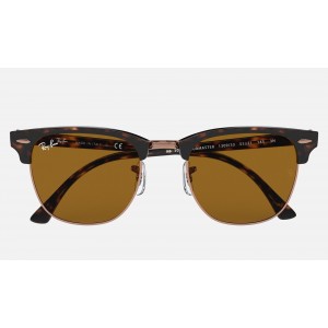 Ray Ban Clubmaster Classic RB3016 Classic B-15 And Shiny Havana Frame Brown Classic B-15 Lens