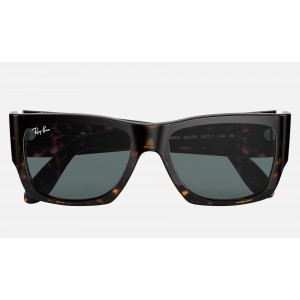 Ray Ban Nomad RB2187 Classic And Shiny Havana Frame Dark Blue Classic Lens