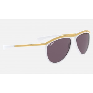 Ray Ban Aviator Olympian RB2219 Violet Gradient White