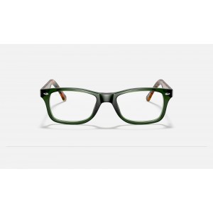Ray Ban The Timeless RB5228 Demo Lens And Green Tortoise Frame Clear Lens