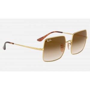 Ray Ban Square Classic RB1971 Brown Gradient Gold