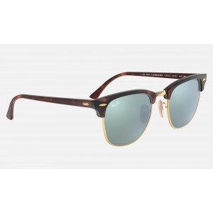 Ray Ban Clubmaster Flash Lenses RB3016 Flash And Tortoise Frame Silver Flash Lens