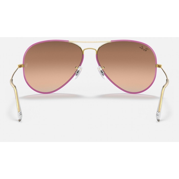 Ray Ban Aviator Full Color Legend RB3025 Silver Mirror Violet