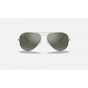 Ray Ban Aviator Mirror RB3025 Silver Gradient Mirror Silver With Black