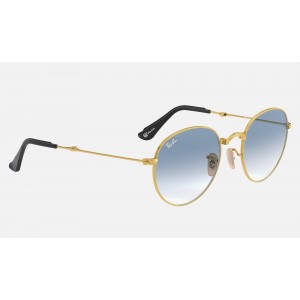 Ray Ban Round Folding Collection RB3532 Light Blue Gradient Gold