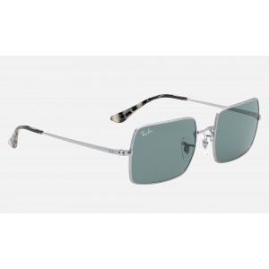 Ray Ban Rectangle RB1969 Blue Classic Silver