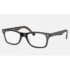 Ray Ban The Timeless RB5228 Demo Lens And Black Black Pattern Frame Clear Lens