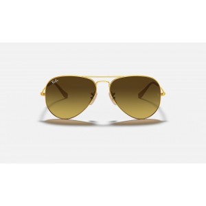 Ray Ban Aviator Gradient RB3025 Brown Gradient Gold