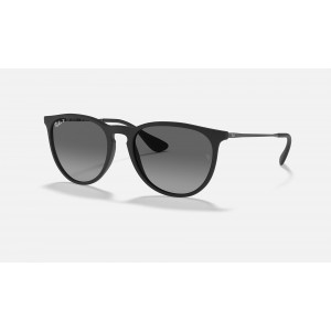 Ray Ban Erika Color Mix Low Bridge Fit RB4171 Polarized Gradient And Black Frame Grey Gradient Lens