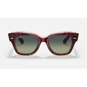 Ray Ban State Street RB2186 Gradient And Tortoise Frame Green-Blue Gradient Lens